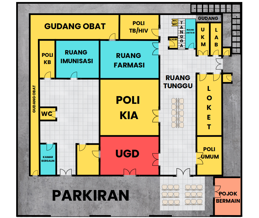 Denah Puskesmas Lantai 1