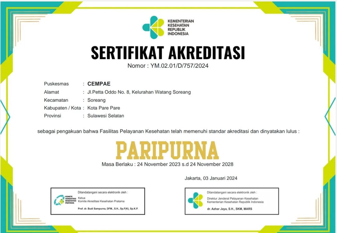 Sertifikat Akreditasi